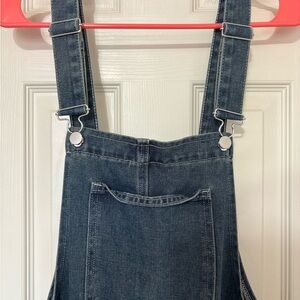Women’s Denim Midi  Dress in Dark Blue Large